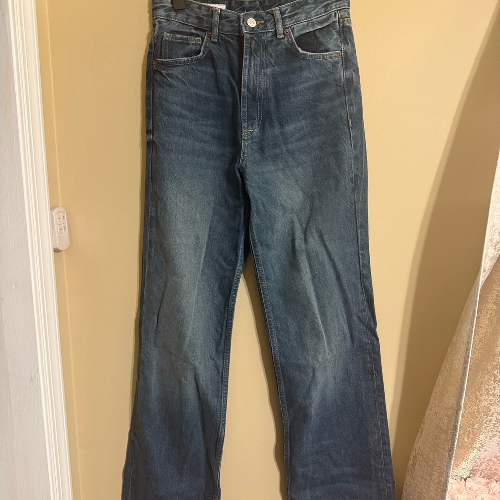 Zara High Rise Blue Jeans